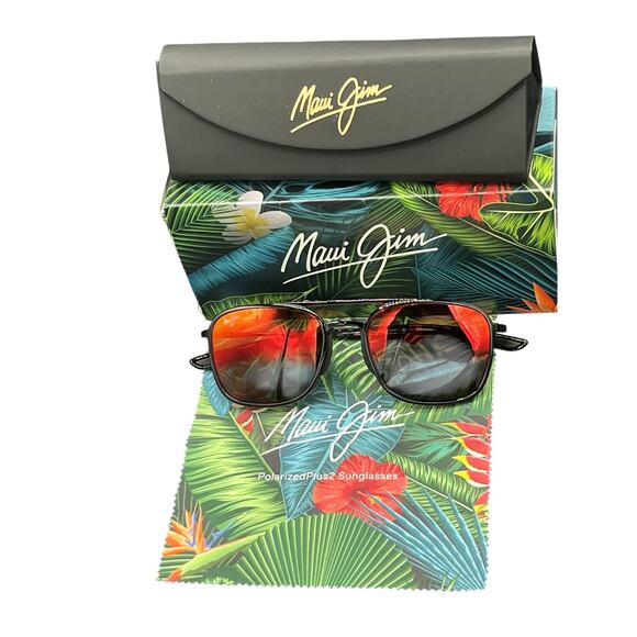 Maui Jim Sport Keokea Polarized with Red/Hawaii Lava Lenses MJ0447S-003 - Picture 3 of 11